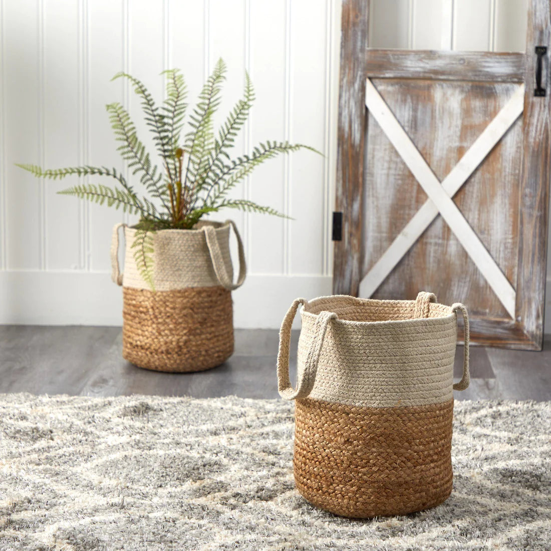 Handmade Natural Jute and Cotton Planter