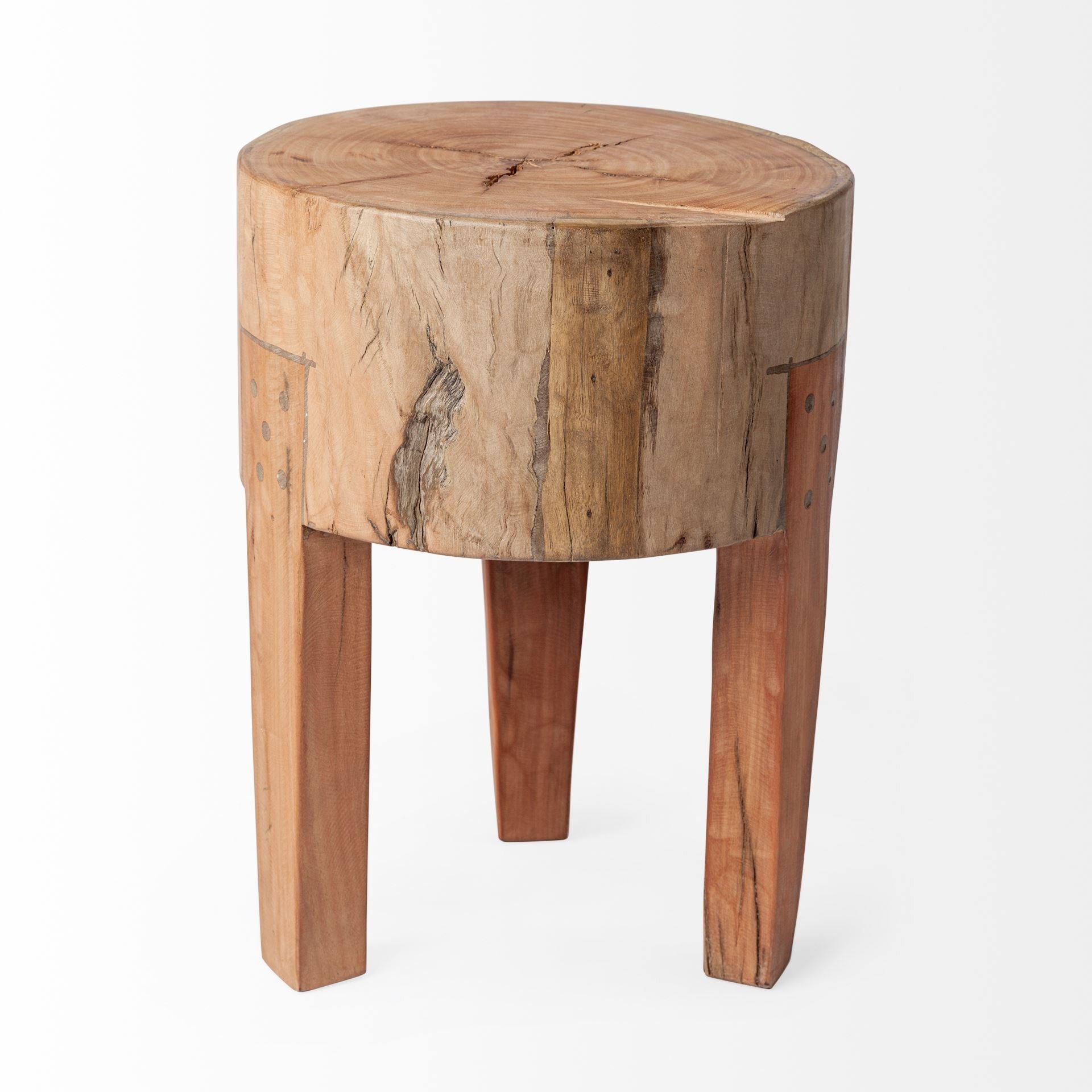 18" Reclaimed Wood Stool