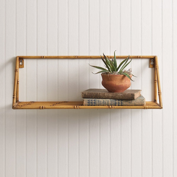 Metal Bamboo Wall Shelf