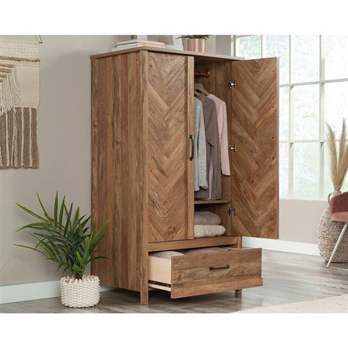 Herringbone Double-Door Armoire