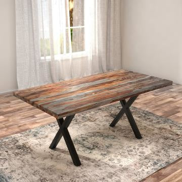 70 Inch Handcrafted Solid Rosewood Dining Table - Rivour Home