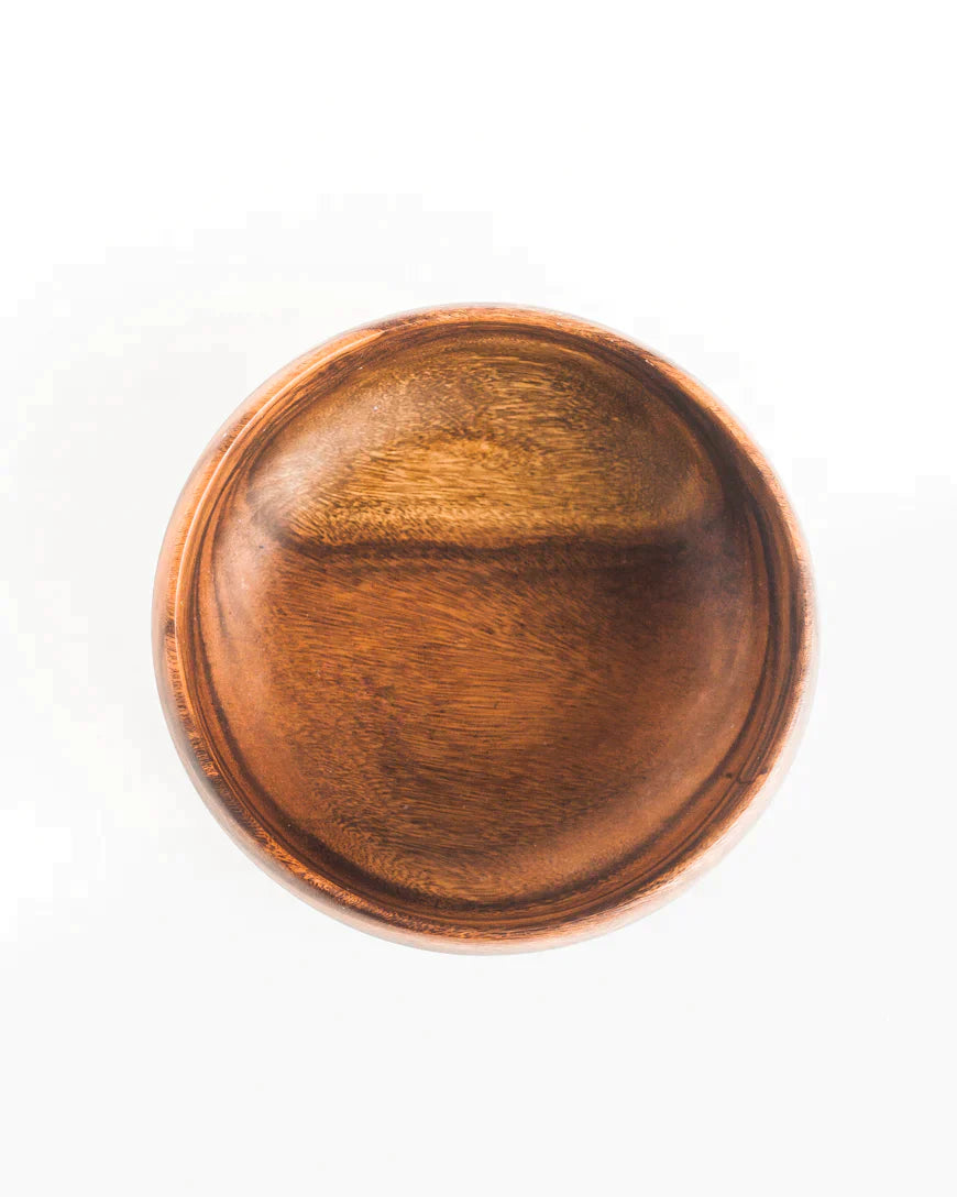 Acacia Wood 10" Calabash Serving Bowl