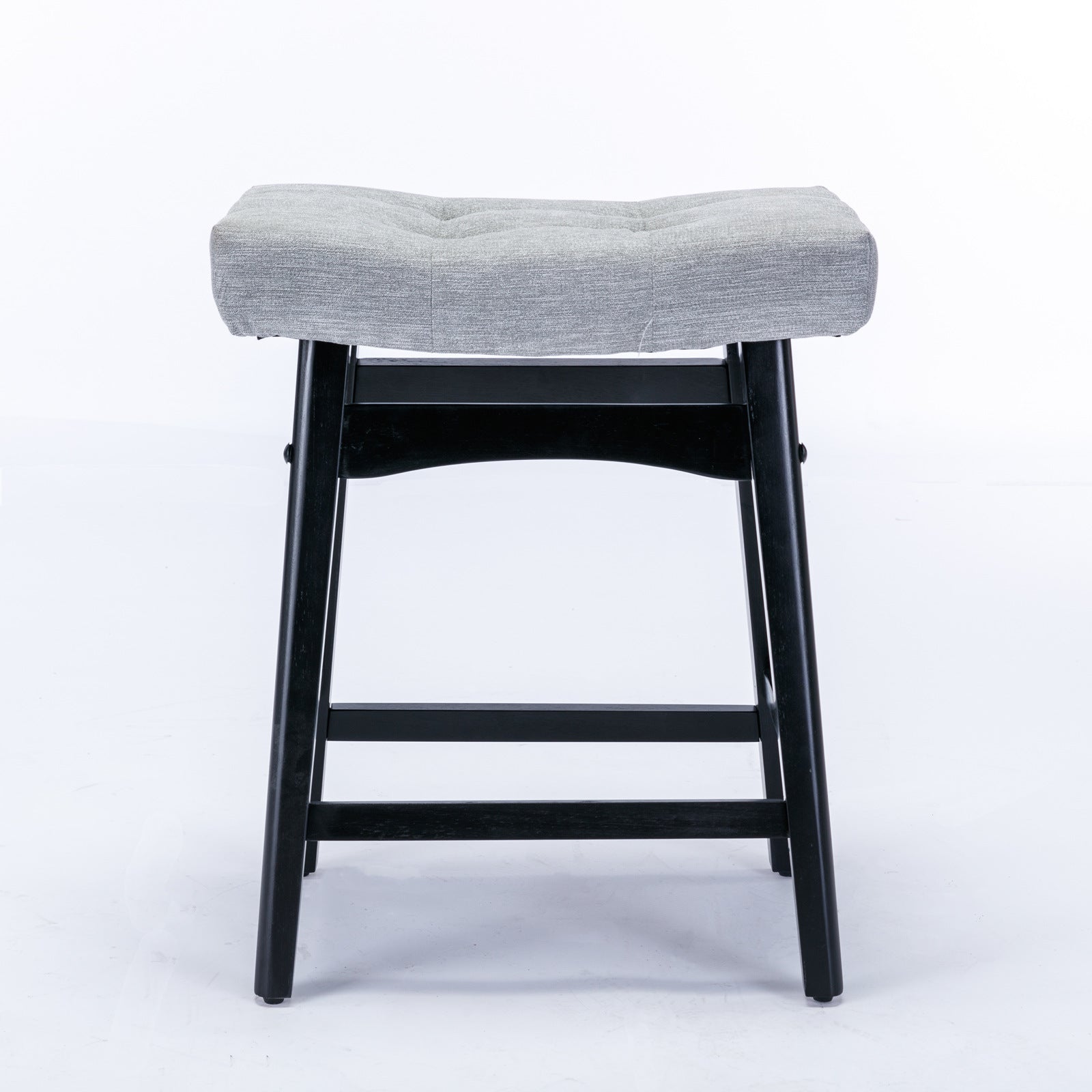 25" Grey Backless Counter Stools - Set of Two