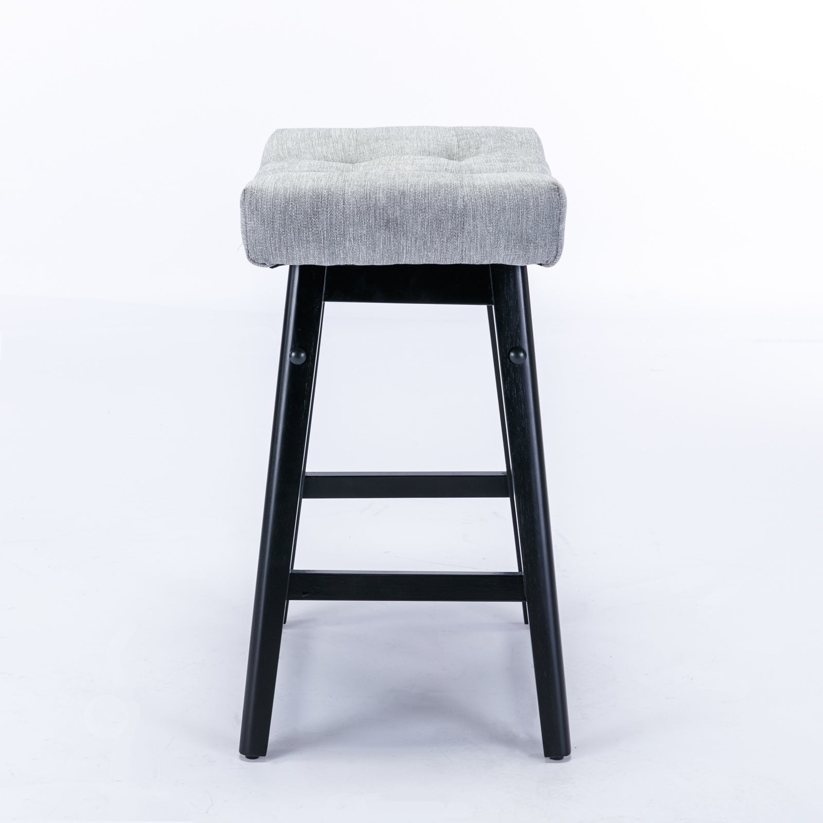 25" Grey Backless Counter Stools - Set of Two