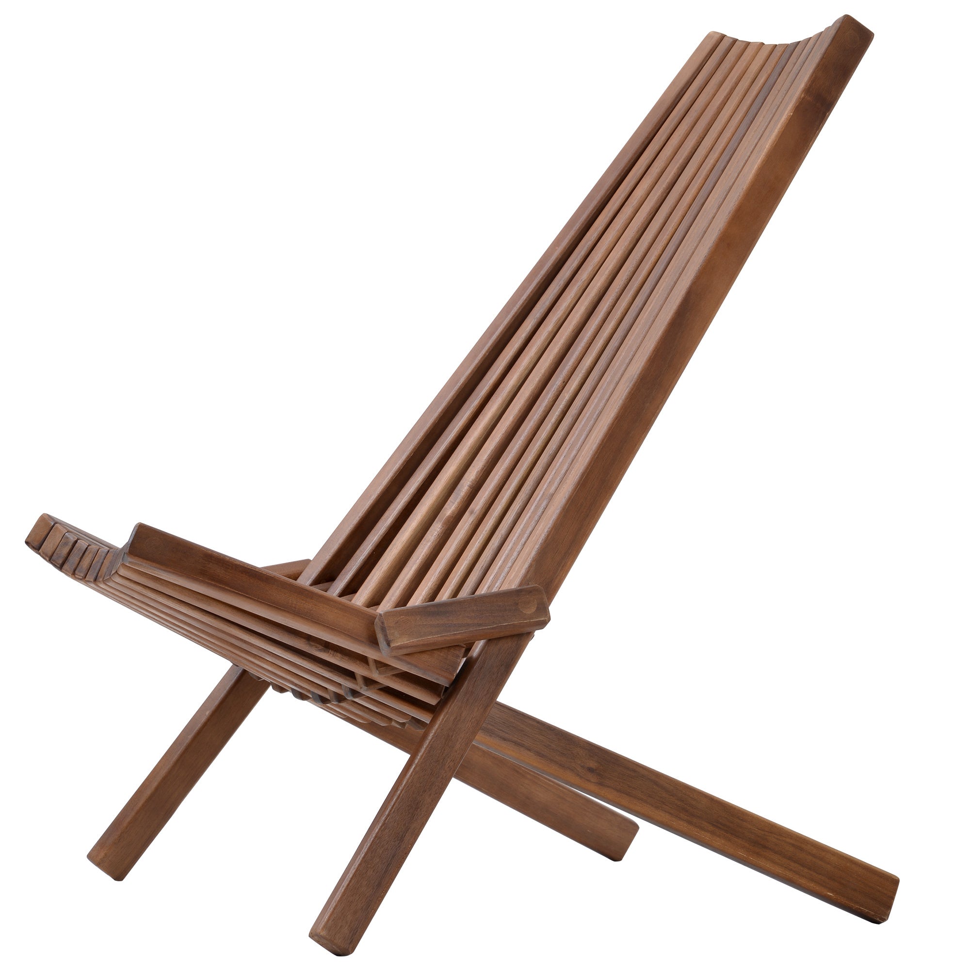 Folding Wood Adirondack Type Chair  - Low Profile