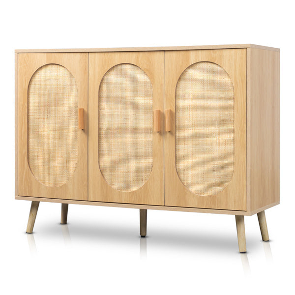 3 Door Rattan Shoe Storage Cabinet