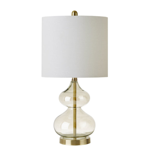 Ellipse Curved Glass Table Lamp in Gold - Set of 2