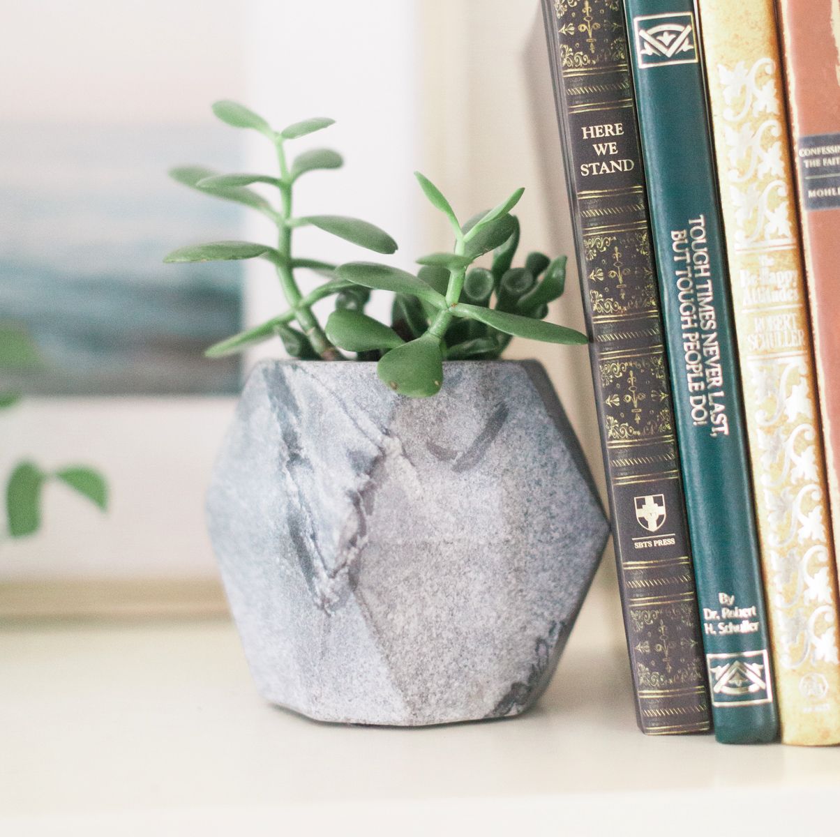 Geo Marble Planter