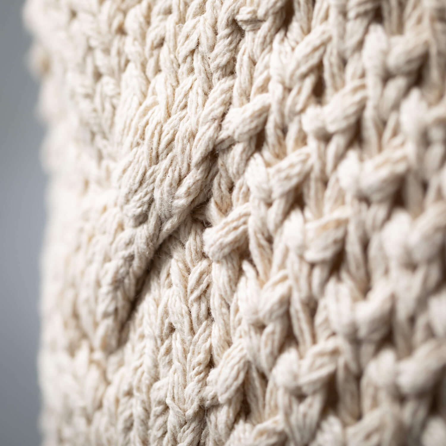 Ecru Cable Knit Pillows - Set of Four