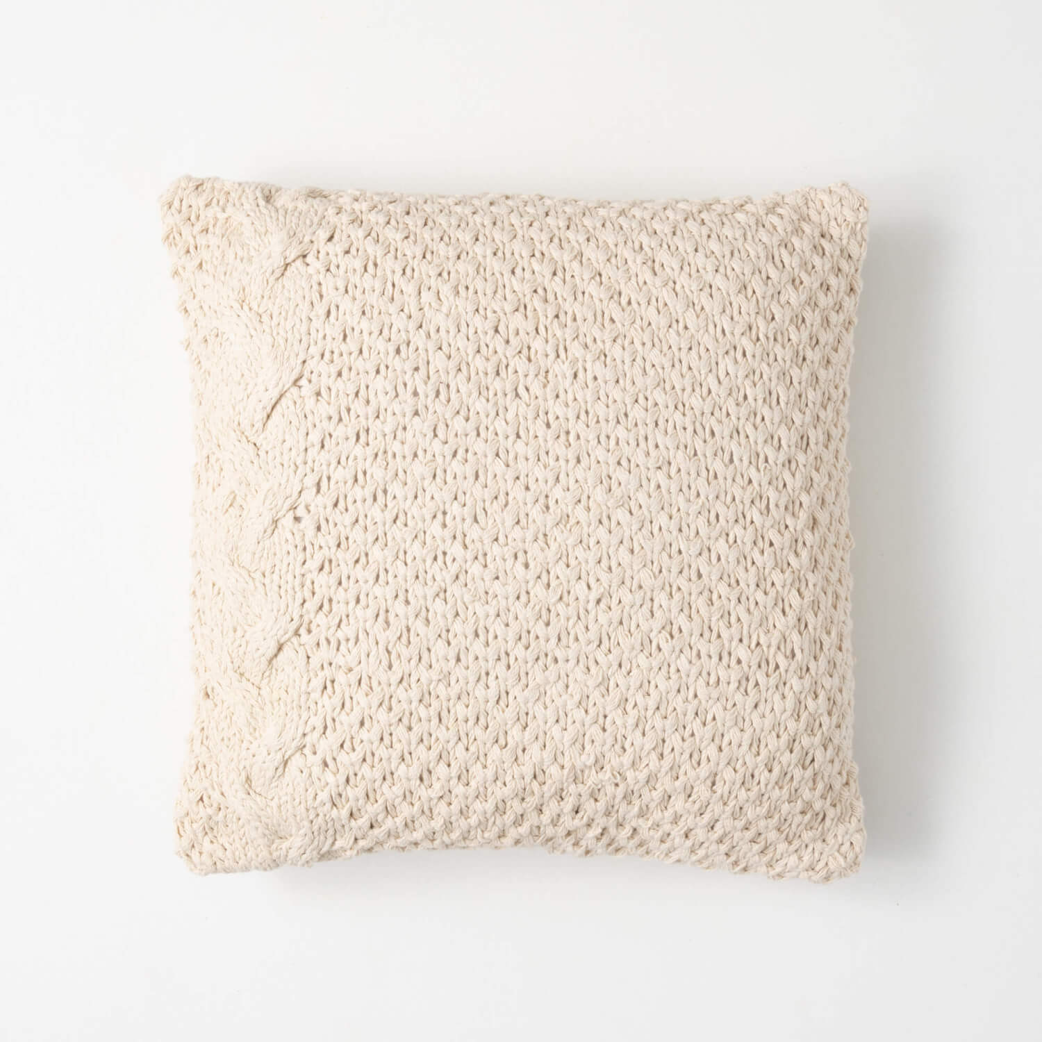 Ecru Cable Knit Pillows - Set of Four