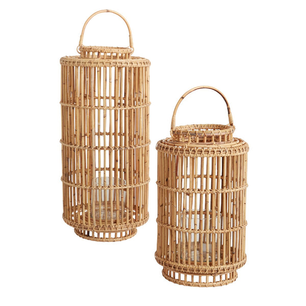 Handwoven Rattan Lantern - Manna Home