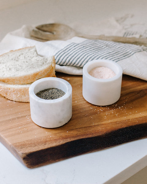 Marble Spice Cellar Pair